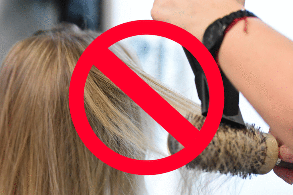 avoid heat styling to have beautiful hair